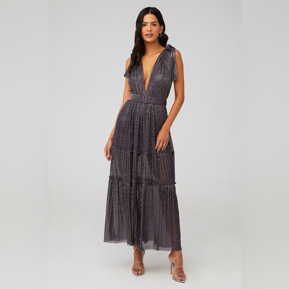Sabina Musayev Deep Purple Maxi Dress